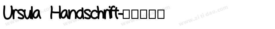 Ursula Handschrift字体转换